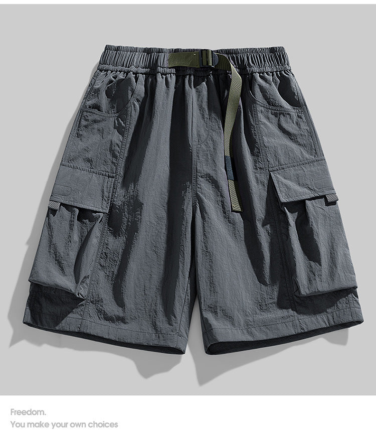 Plus Size Shorts Men's Loose Straight Sports Pants