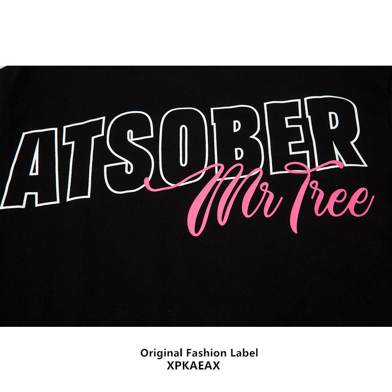 Loose Plus Size American Street Heavy Short Sleeve