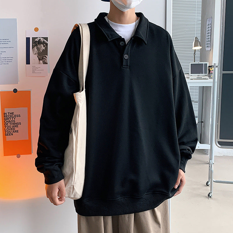 Hong Kong Style Plus Size Student Hoodless Sweatshirt