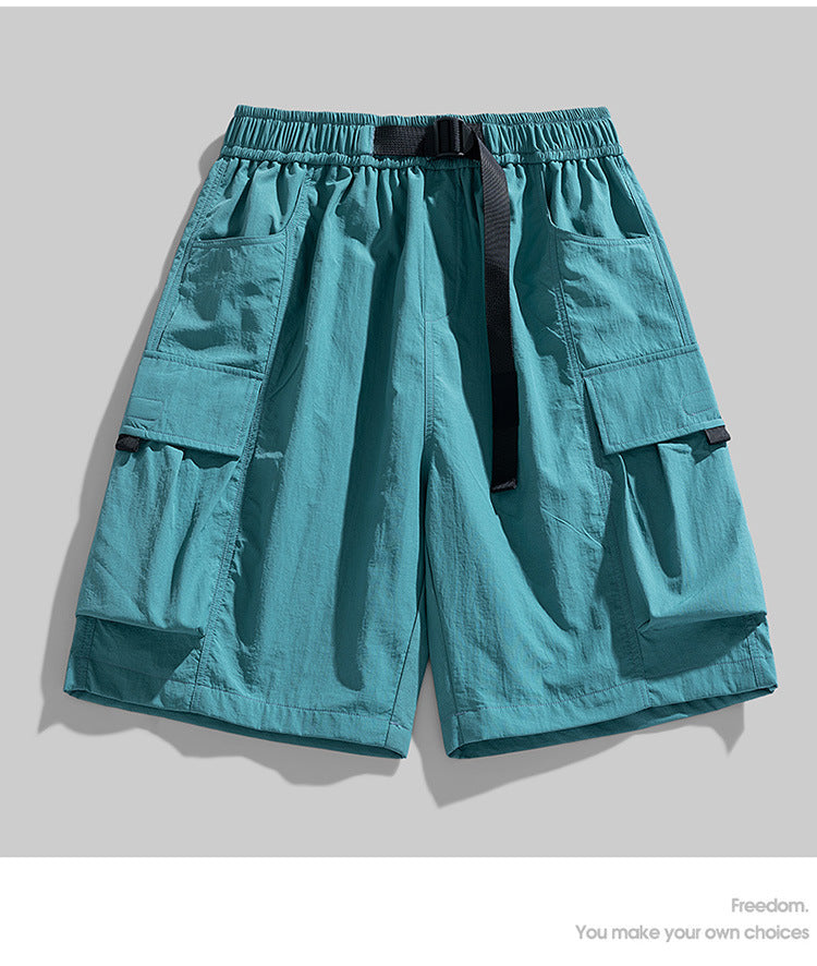 Plus Size Shorts Men's Loose Straight Sports Pants