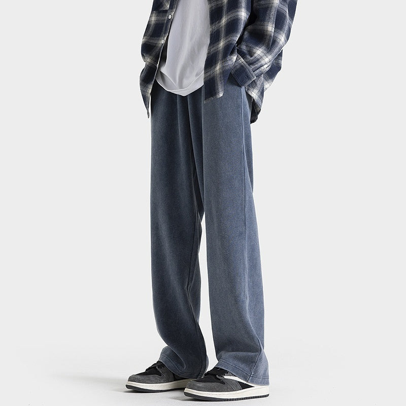 Fashion Plus Size American Retro Heavy Washed Sweatpants