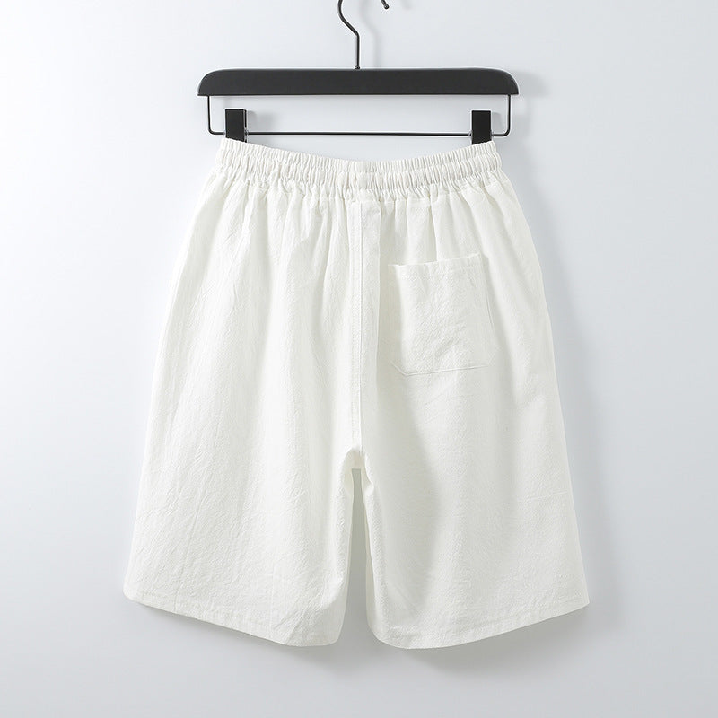 Men's Summer Plus Size Cotton Linen Shorts