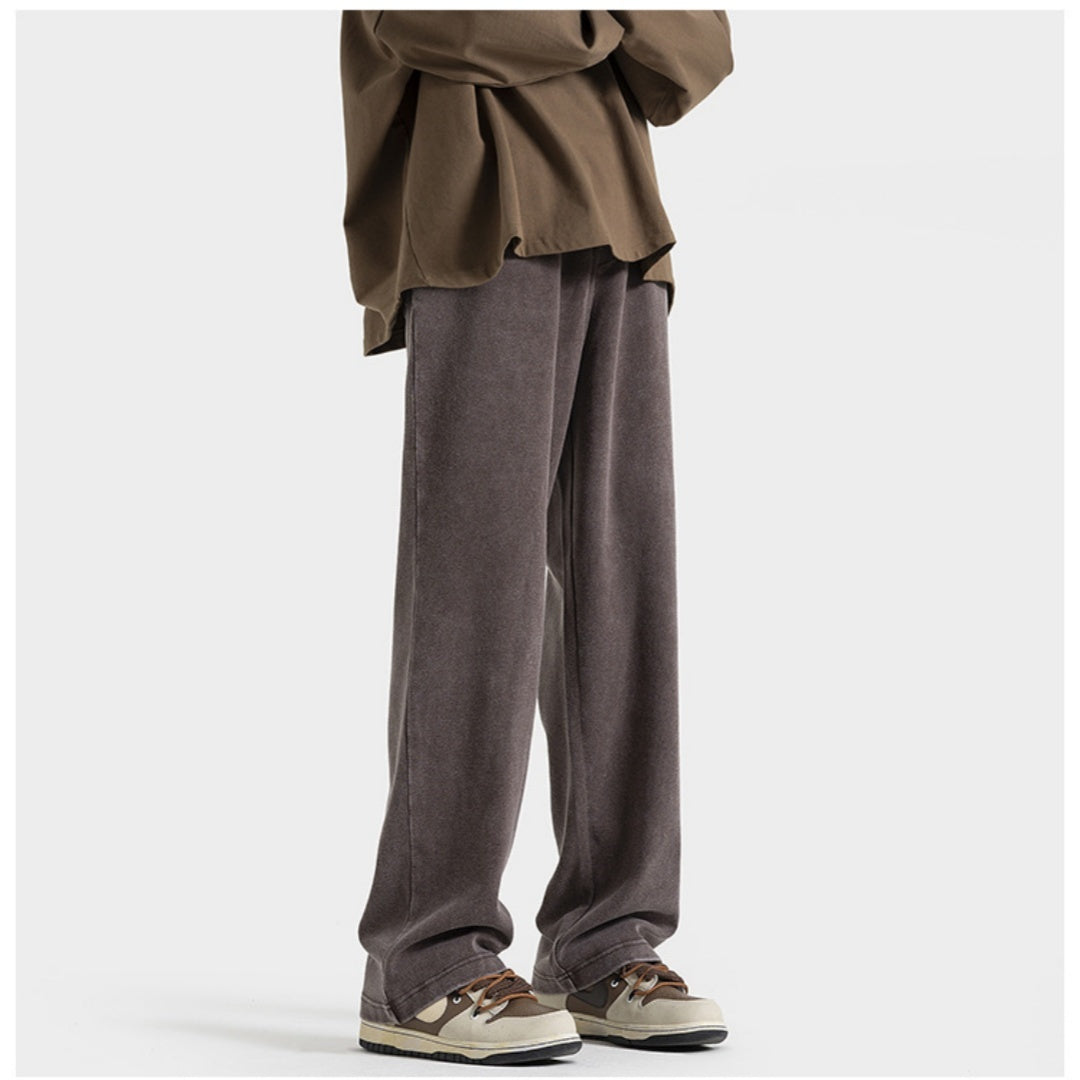 Fashion Plus Size American Retro Heavy Washed Sweatpants