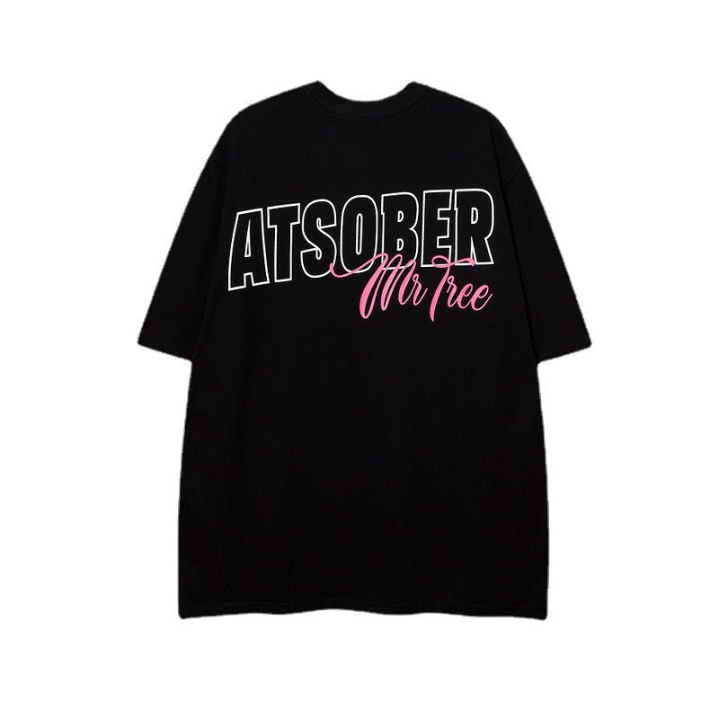 Loose Plus Size American Street Heavy Short Sleeve