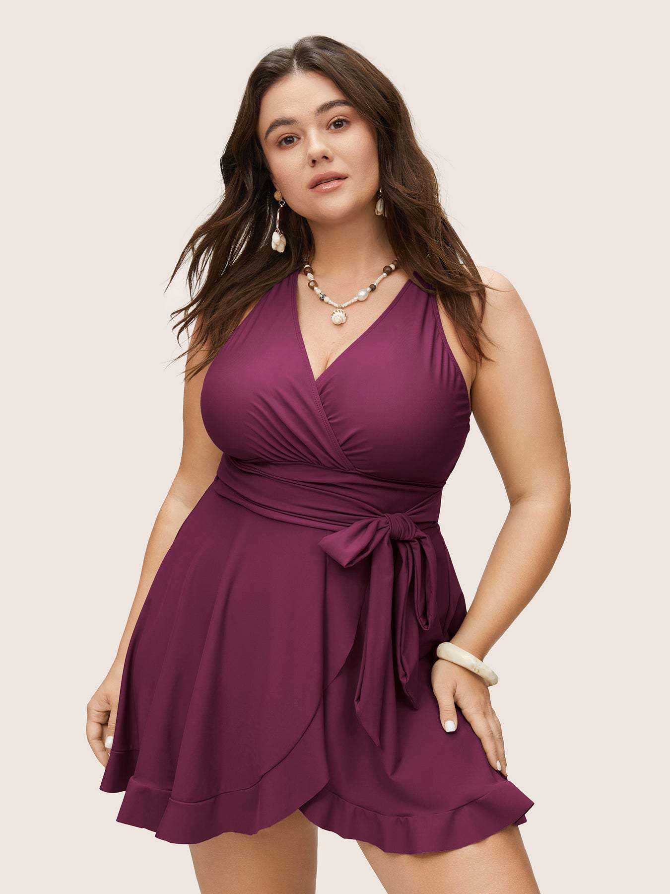 New Women's Plus Size Dress Swimsuit