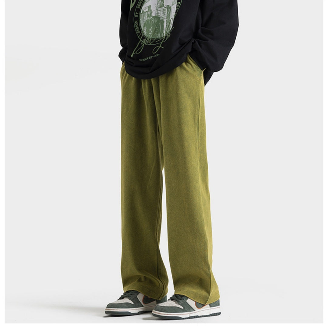 Fashion Plus Size American Retro Heavy Washed Sweatpants