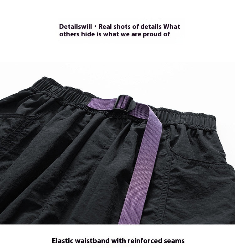 Plus Size Shorts Men's Loose Straight Sports Pants