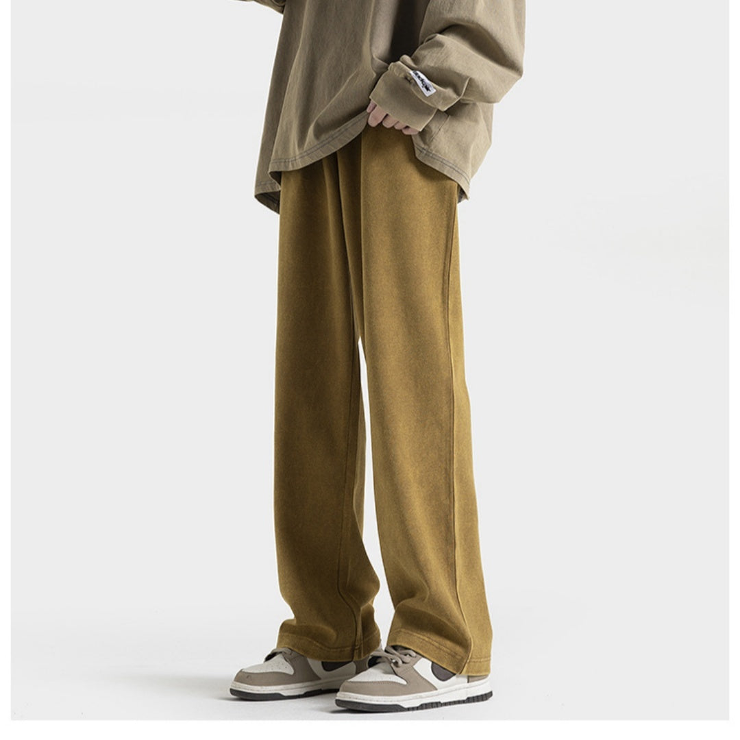 Fashion Plus Size American Retro Heavy Washed Sweatpants