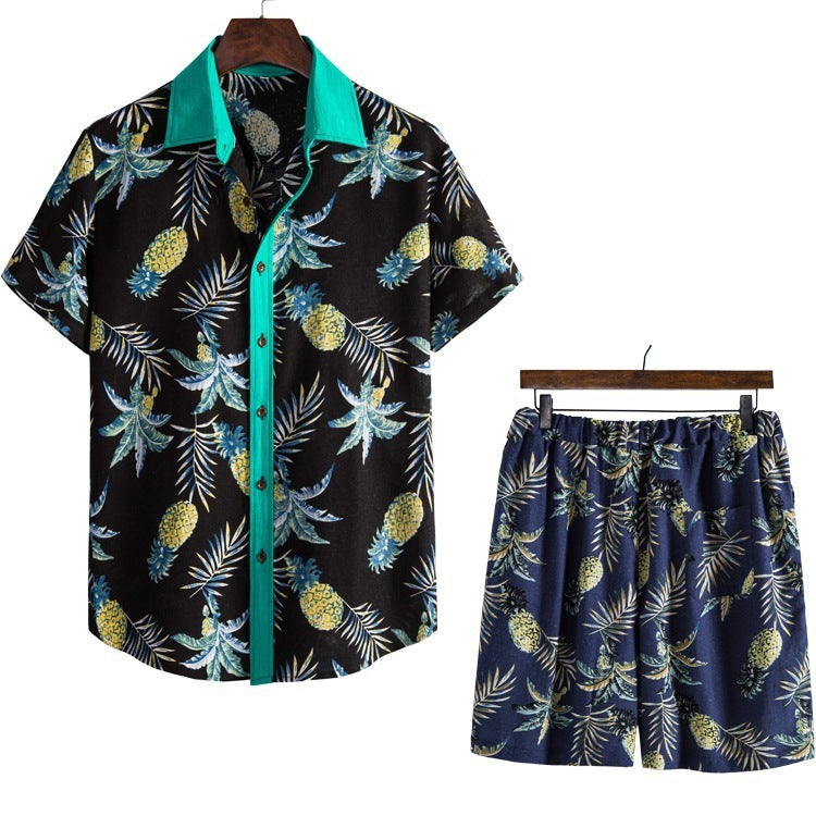 Men's Plus Size Short Sleeve Shirt Suit