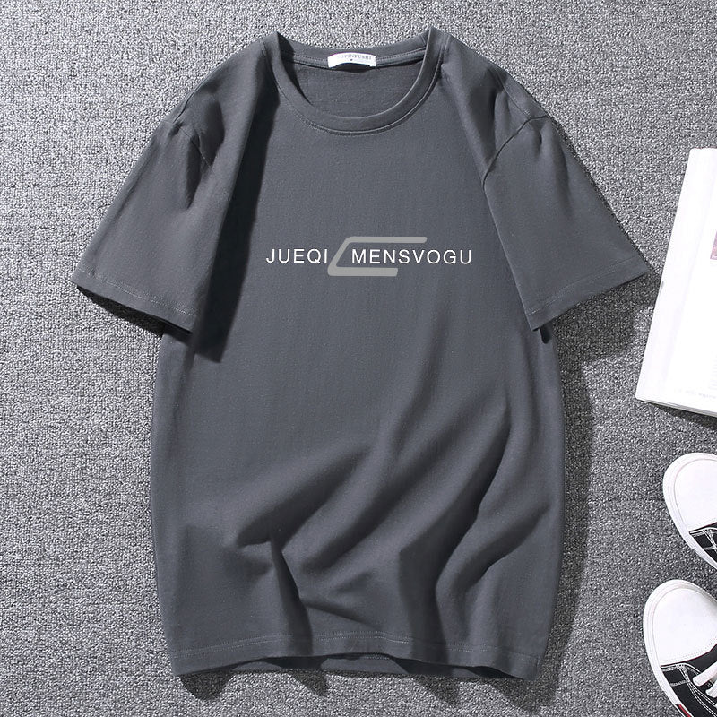 Plus-sized Plus Size Cotton Round Neck Short Sleeve Men's T-shirt