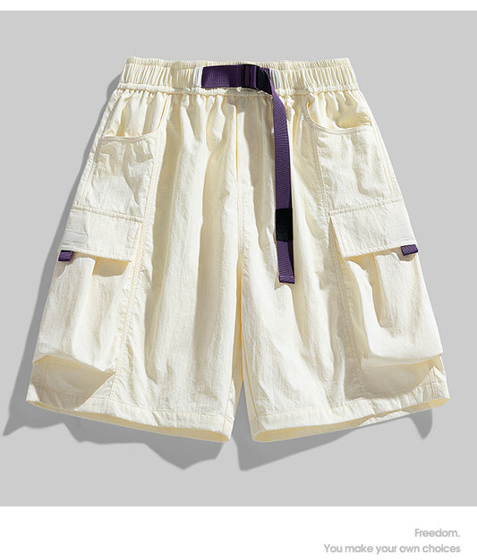 Plus Size Shorts Men's Loose Straight Sports Pants
