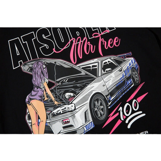 Loose Plus Size American Street Heavy Short Sleeve