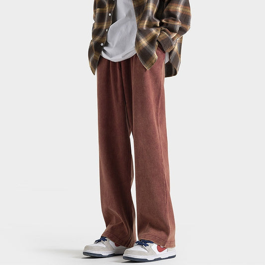 Fashion Plus Size American Retro Heavy Washed Sweatpants